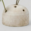 Terra Cotta Frog Vase, White Patina